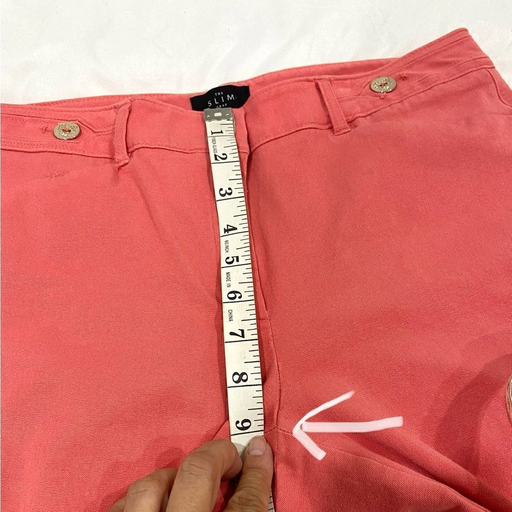 White House Black Market The Slim crop pants coral size 8 - Picture 11 of 12